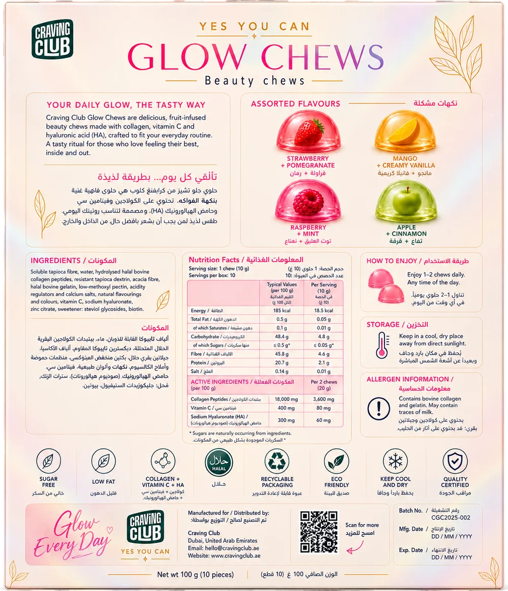 GLOW CHEWS pack back